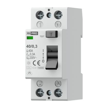 RS PRO Residential RCCBs, 40A, 2 Pole, 300mA, Type A, 230V [0]; 284-2370