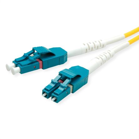 Roline LC to LC Duplex Duplex OS2 Fibre Optic Cable, 9/125μm, Yellow, 2m [21.15.8782]; 284-2706