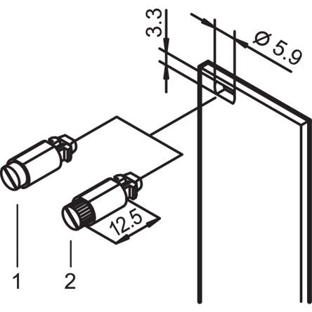nVent SCHROFF 21101 Series Steel Quick Release Fastener for Use with Front Panel, 7 x 6 x 16.7mm [21101-847]; 284-3035
