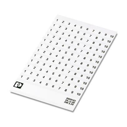 Phoenix Contact, SK Marker Card for use with  for use with Terminal Blocks [0804183:0061]; 284-3154