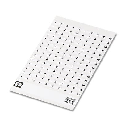 Phoenix Contact, SK Marker Card for use with  for use with Terminal Blocks [0804280:0041]; 284-3162