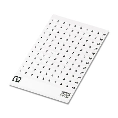 Phoenix Contact, SK Marker Card for use with  for use with Terminal Blocks [0804293:0091]; 284-3177