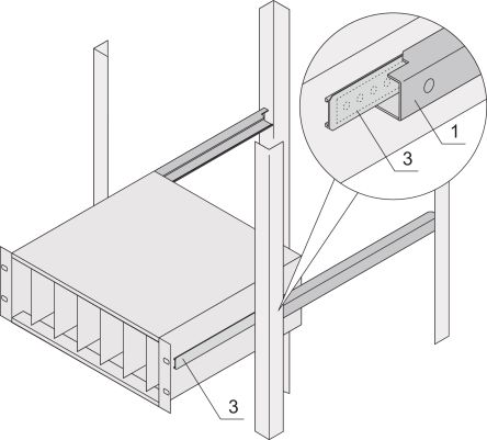 nVent SCHROFF EuropacPRO Series Telescopic Rail for Use with Subracks, 355mm [24562-456]; 284-3314