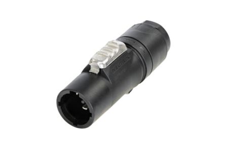 Neutrik, NAC3MX IP65 Black Cable 2 + PE Industrial Power Socket, Rated At 16A, 250 V ac [NAC3MX-W-TOP-L-D]; 284-3436