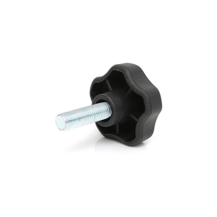 RS PRO Black Thermoplastic Multiple Lobes Clamping Knob, M8 x 35, Threaded Mount [0]; 284-5356