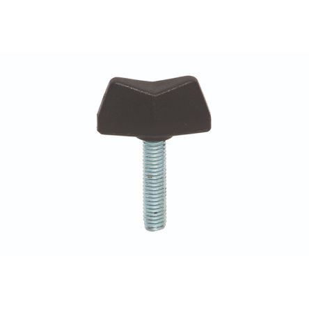 RS PRO Black Thermoplastic Wing Clamping Knob, M6 x 15, Threaded Mount [0]; 284-5360