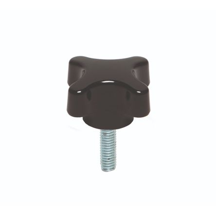 RS PRO Black Duroplast Clamping Knob, M12 x 40, Threaded Mount [0]; 284-5365