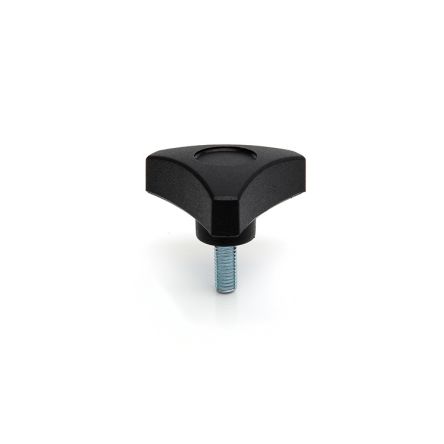 RS PRO Black Thermoplastic Clamping Knob, M8 x 20, Threaded Mount [0]; 284-5390