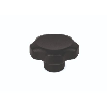 RS PRO Black Thermoplastic Multiple Lobes Clamping Knob, M10, Female Insert [0]; 284-5443