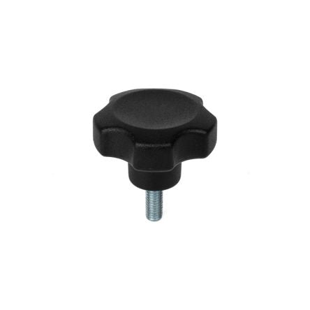 RS PRO Black Thermoplastic Multiple Lobes Clamping Knob, M12, Threaded Mount [0]; 284-5461