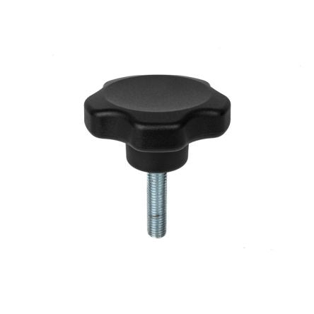 RS PRO Black Thermoplastic Multiple Lobes Clamping Knob, M16 x 50, Threaded Mount [0]; 284-5464