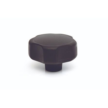 RS PRO Black Thermoplastic Multiple Lobes Clamping Knob, M10, Threaded Mount [0]; 284-5547