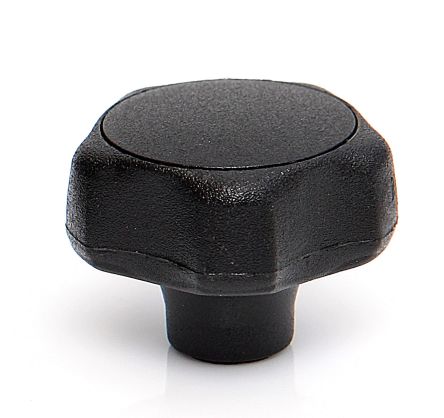 RS PRO Black Thermoplastic Multiple Lobes Clamping Knob, M6, Threaded Mount [0]; 284-5549