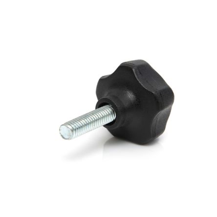 RS PRO Black Thermoplastic Multiple Lobes Clamping Knob, M8 x 25, Threaded Mount [0]; 284-5551