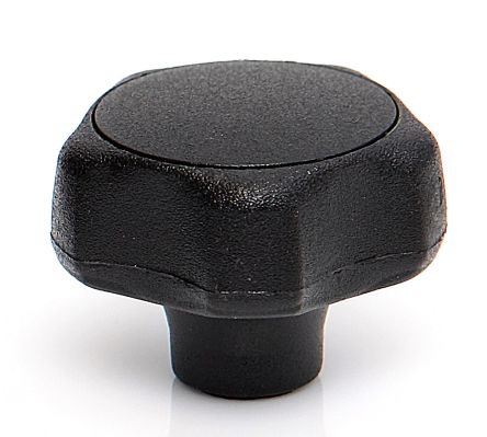 RS PRO Black Thermoplastic Multiple Lobes Clamping Knob, M6, Threaded Mount [0]; 284-5571