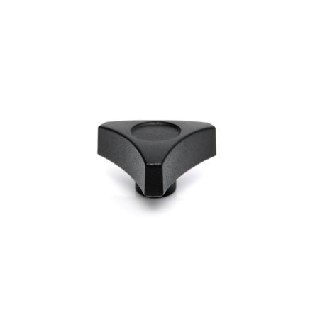 RS PRO Black Thermoplastic Clamping Knob, M6, Threaded Mount [0]; 284-5580