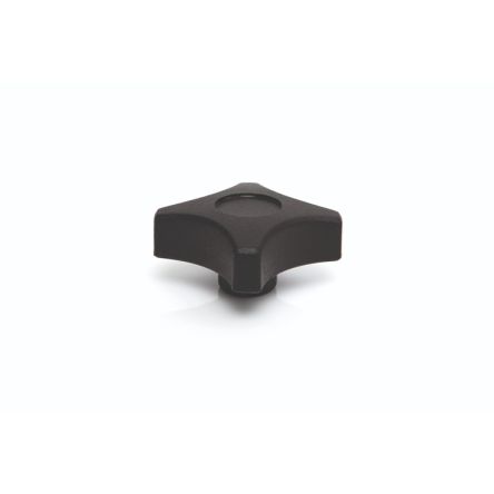 RS PRO Black Thermoplastic Clamping Knob, M6, Threaded Mount [0]; 284-5581