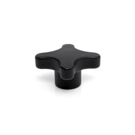 RS PRO Black Thermoplastic Clamping Knob, M6, Female Insert [0]; 284-5593
