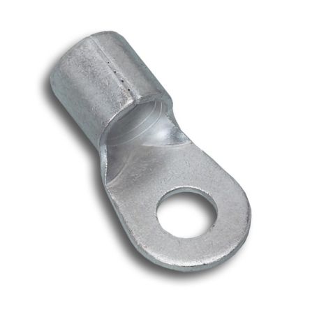 MECATRACTION, MB Uninsulated Ring Terminal, M4 Stud Size, Silver [MB1,5-4]; 284-6403