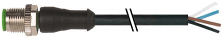 Murrelektronik Limited Straight Male 4 way M12 to Sensor Actuator Cable, 1m [7000-12021-6340100]; 284-6651