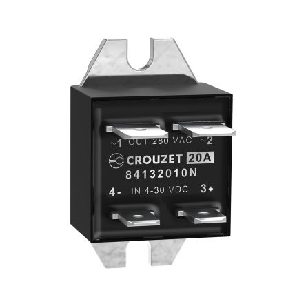 Crouzet GN Mini Series Solid State Relay, 20 A Load, Panel Mount, 280 V ac Load, 30 Vdc Control [84132010N]; 284-6738