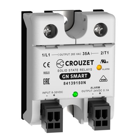 Crouzet GN Series Solid State Relay, 35 A Load, Panel Mount, 265 V ac Load, 30 Vdc Control [84139150N]; 284-6758