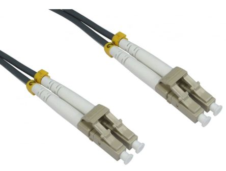 RS PRO LC to LC Duplex Multi Mode OM1 Fibre Optic Cable, 3mm, Grey, 10m [0]; 284-6823