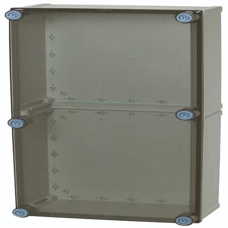 Fibox CAB PCQ Series Grey Polycarbonate General Purpose Enclosure, IP66, IP67, IK08, Transparent Lid, 600 x 300 x 170mm [CAB PCQ 603017 T cabinet]; 284-8088