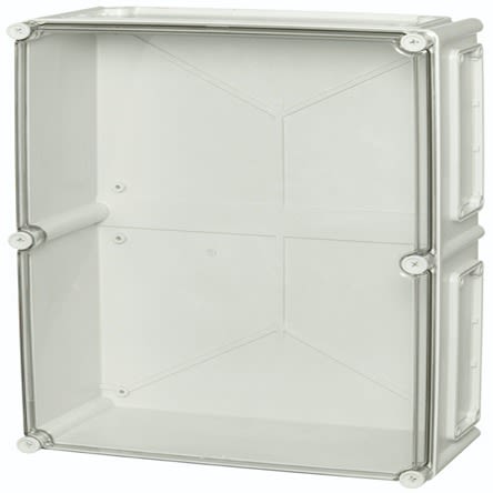 Fibox EKUN Series Grey Polycarbonate General Purpose Enclosure, IP66, IP67, IK08, Flanged, Transparent Lid, 560 x 380 x [EKUM 180 T enclosure]; 284-8106