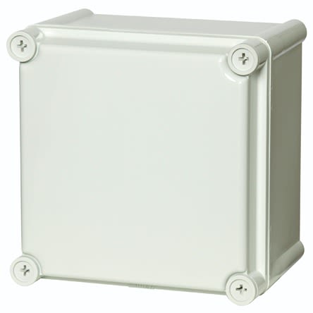 Fibox PC Series Grey Polycarbonate General Purpose Enclosure, IP65, IK08, Grey Lid, 190 x 190 x 180mm [PC 1919 18 G-2FSH encl.]; 284-8132