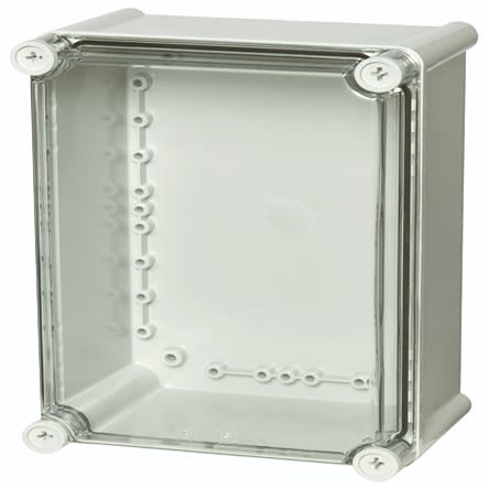 Fibox PC Series Grey Polycarbonate General Purpose Enclosure, IP65, IK08, Transparent Lid, 280 x 190 x 180mm [PC 2819 18 T-2FSH encl.]; 284-8138