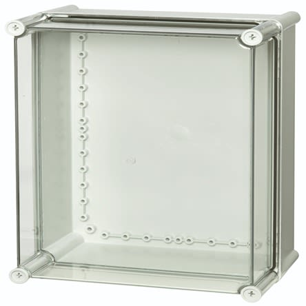 Fibox PC Series Grey Polycarbonate General Purpose Enclosure, IP65, IK08, Transparent Lid, 380 x 230 x 180mm [PC 3828 13 T-2FSH encl.]; 284-8151