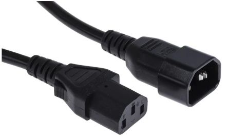 RS PRO Straight IEC C13 Socket to Straight IEC C14 Plug Power Cable Assembly, 2m [0]; 284-8181
