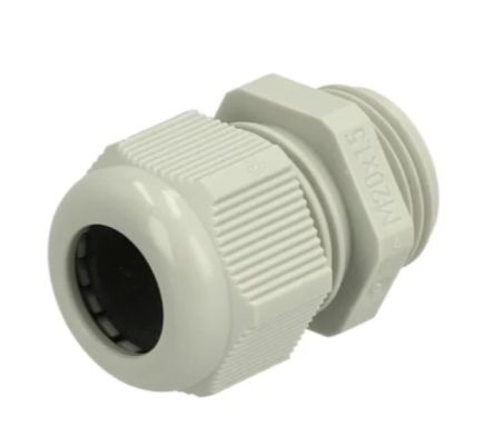 Fibox GPA Series Light Grey Polyamide Cable Gland, M20 Thread, 8mm min., 13mm max., IP68 [GPA M20]; 284-8531