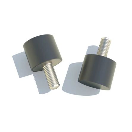 FIBET Circular M4 Anti Vibration Mount, Male Buffer Foot with 22.8kg Compression Load [F1615VE10-60]; 284-8570