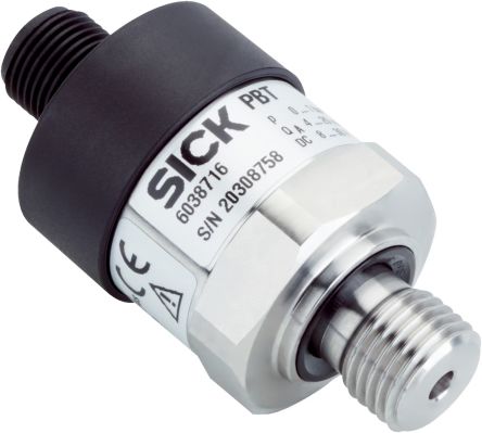 SICK PBT Series Pressure Transmitter, 0bar Min, 2.5bar Max, 2 wire, 4 → 20 mA Output, Absolute Reading [PBT-AB2X5SG1SSNAMA0Z]; 284-9263