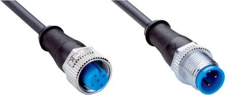 SICK, YF2A13 Series M12 Cable & Connector, 3m Cable Length for Use with Sensors, 4.1mm Probe [YF2A13-030UB1M2A13 / 2095994]; 284-9282