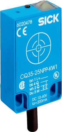 SICK Capacitive Rectangular Proximity Sensor, 4 → 25 mm Detection, 10 → 36 V dc [CQ35-25NNP-KW1]; 285-1057