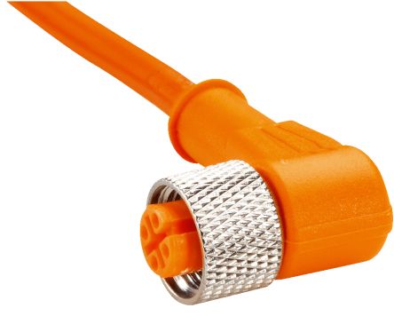 SICK Right Angle Female 4 way M12 to 4 way Connector & Cable, 2m [DOL-1204-W02M]; 285-1161
