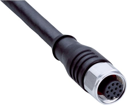 SICK Straight Female 12 way M12 to 12 way Connector & Cable, 20m [DOL-1212-G20MACO]; 285-1179