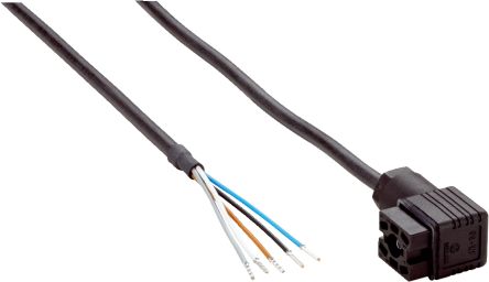 SICK Right Angle Female 6 way 6 Pin Socket to 6 way Connector & Cable, 3m [DOL-1406-W03M]; 285-1192