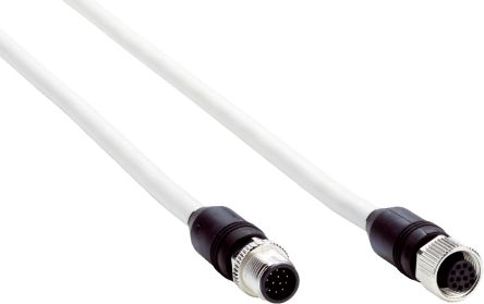 SICK Straight Female 12 way M12 to Straight Male 12 way M12 Connector & Cable, 5m [DSL-1212-G05MAS02]; 285-1261