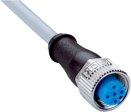 SICK Straight Female 4 way M12 to Connector & Cable, 25m [YF2A14-250VB3XLEAX / 2114298]; 285-1391