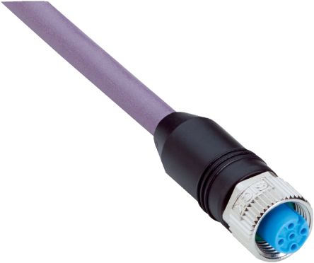 SICK Straight Female 5 way M12 to Flying Leads Connector & Cable, 5m [YF2A15-050C1BXLEAX / 2106284]; 285-1400
