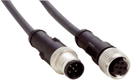SICK Straight Female 5 way M12 to Straight Male 5 way M12 Connector & Cable, 5m [YF2A85-050UB6M2A85 / 2096119]; 285-1436