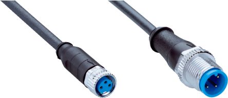 SICK Straight Female 3 way M8 to Straight Male 3 way M12 Connector & Cable, 1m [YF8U13-010UA1M2A13 / 2106410]; 285-1443