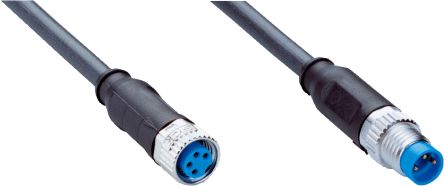 SICK Straight Female 4 way M8 to Straight Male 3 way M8 Connector & Cable, 600mm [YF8U14-C60UA1M8U13 / 2107784]; 285-1481