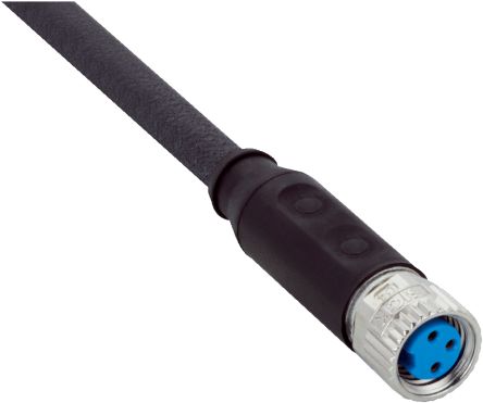 SICK Straight Female 3 way M8 to Connector & Cable, 10m [YF8U23-100UB2XLEAX / 2114707]; 285-1483