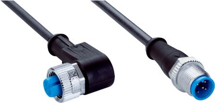 SICK Right Angle Female 5 way M12 to Straight Male 5 way M12 Connector & Cable, 600mm [YG2A15-C60UB5M2A15]; 285-1517