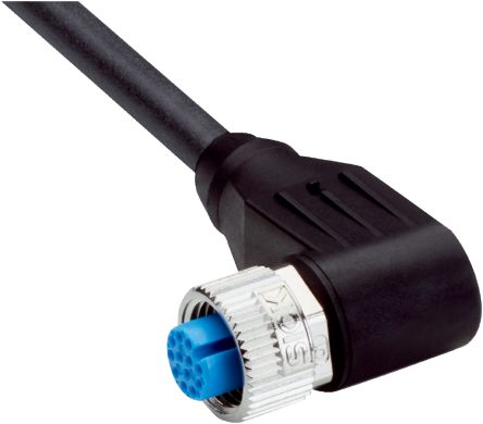 SICK Right Angle Female 12 way M12 to Connector & Cable, 5m [YG2A1B-100UD1XLEAX]; 285-1521